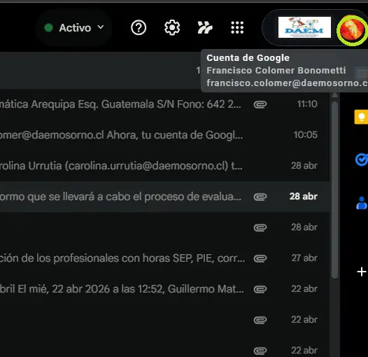 Avatar cuenta Google