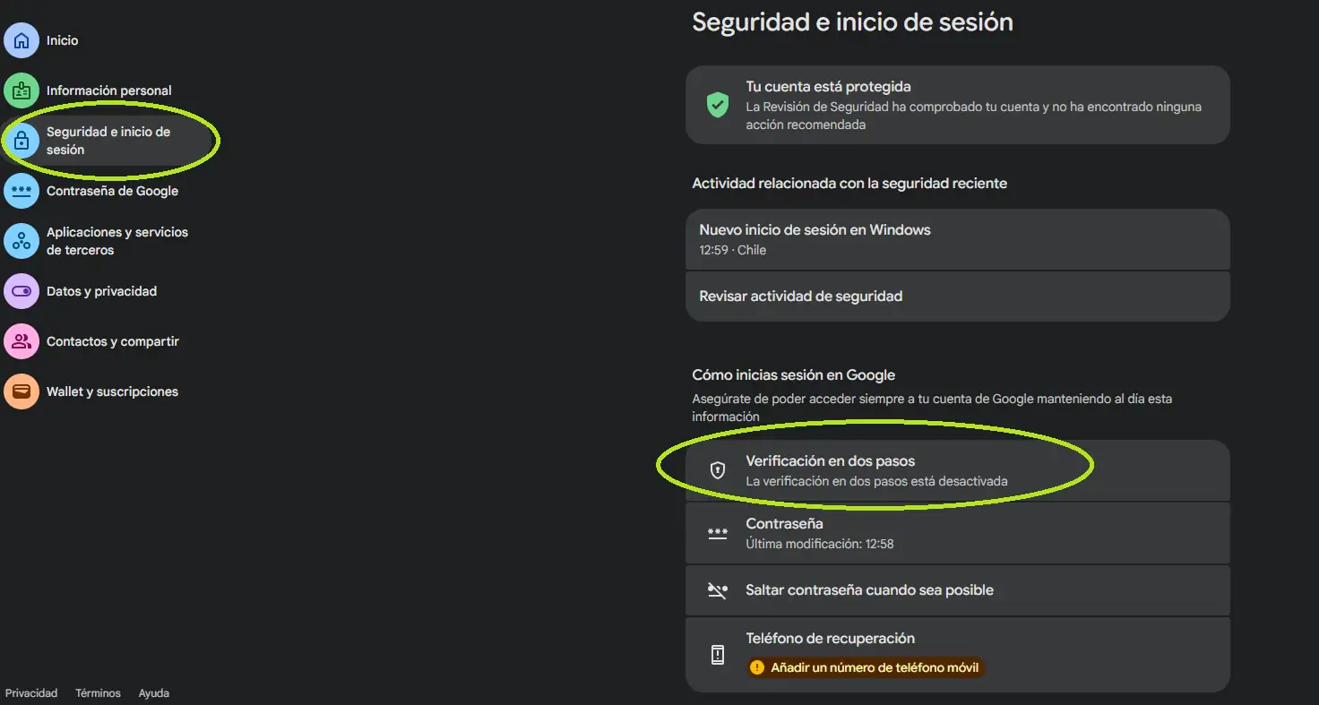 Configuración 2FA