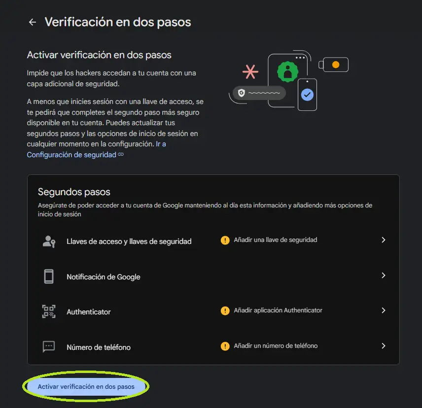 Activar 2FA